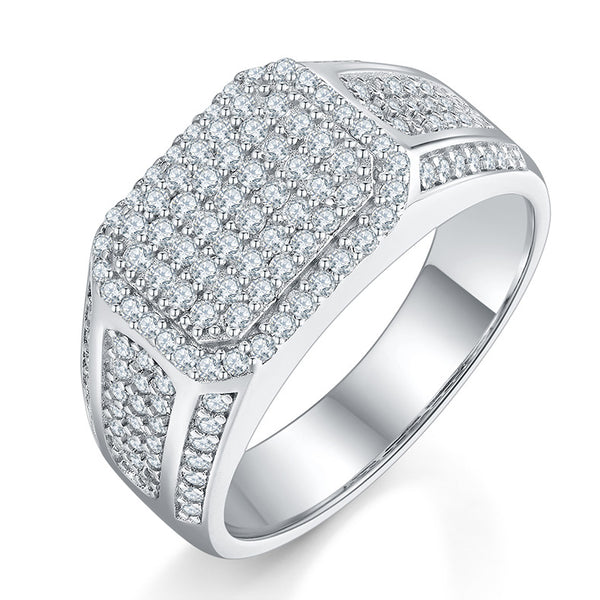 Men's Moissanite Pave Majesty Ring