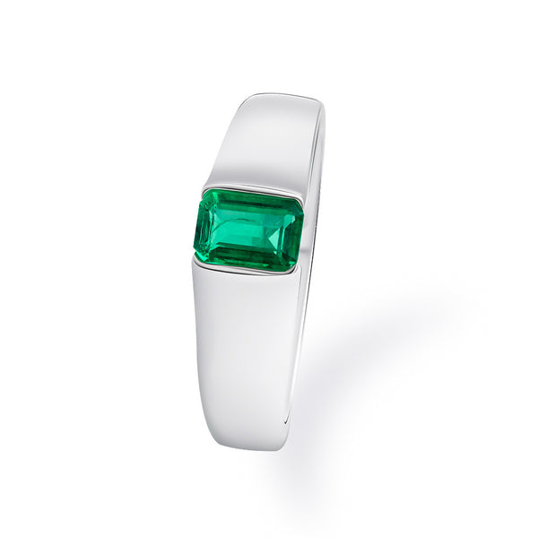 Minimalist Style Emerald Ring