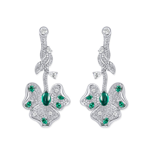 Verdant Elegance Emerald Earring